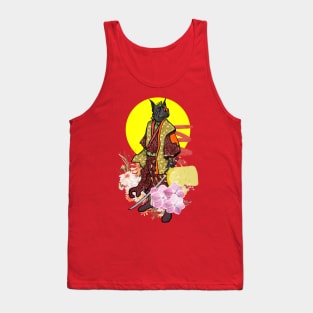 dog  samurai warriors  with sword Tank Top